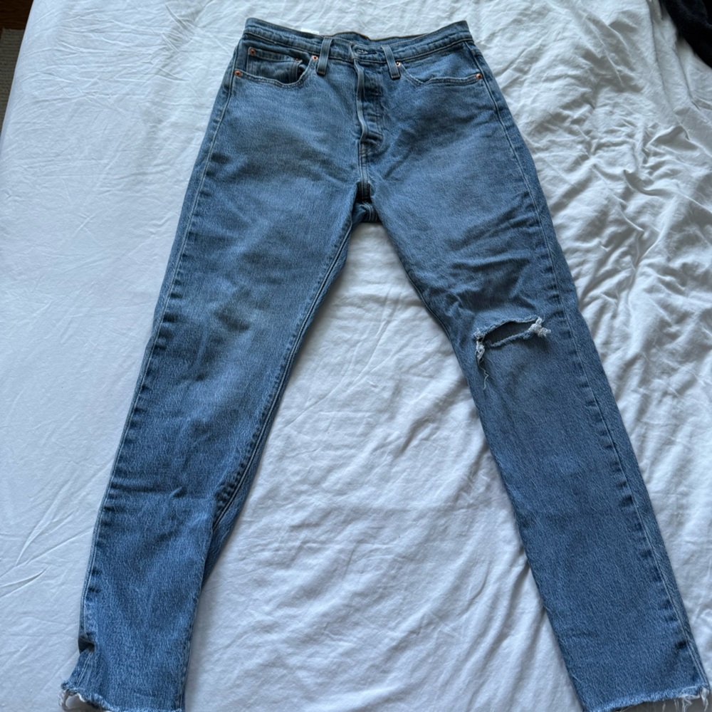 womens levi wedgie ankle jean, size 28x28